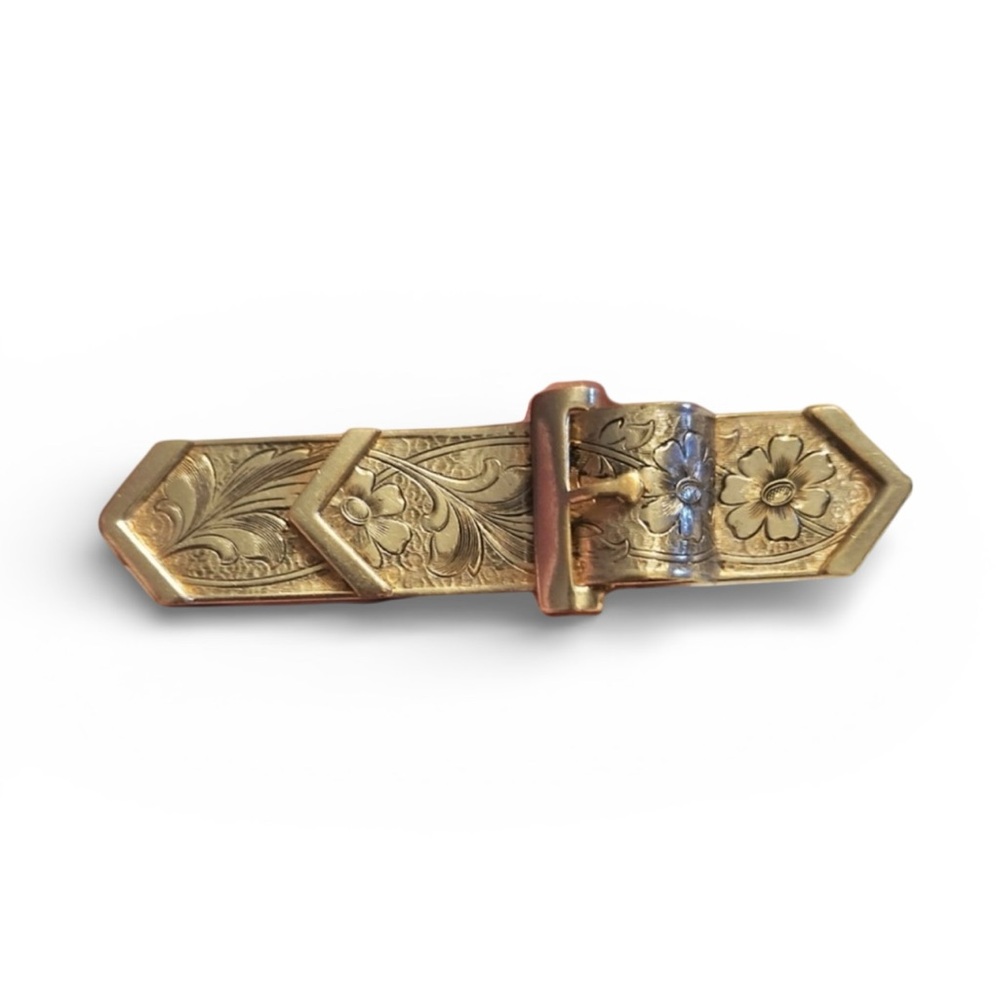 CORO Vintage 1920’s Victorian Style Floral Belt Buckle Brooch